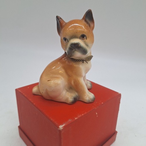 Ceramic boxer puppy dog