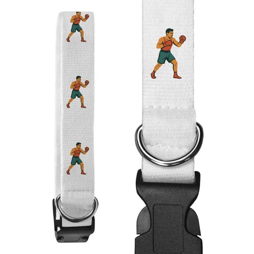 Man boxing dog collars - boxing',